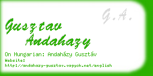 gusztav andahazy business card
